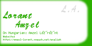 lorant amzel business card